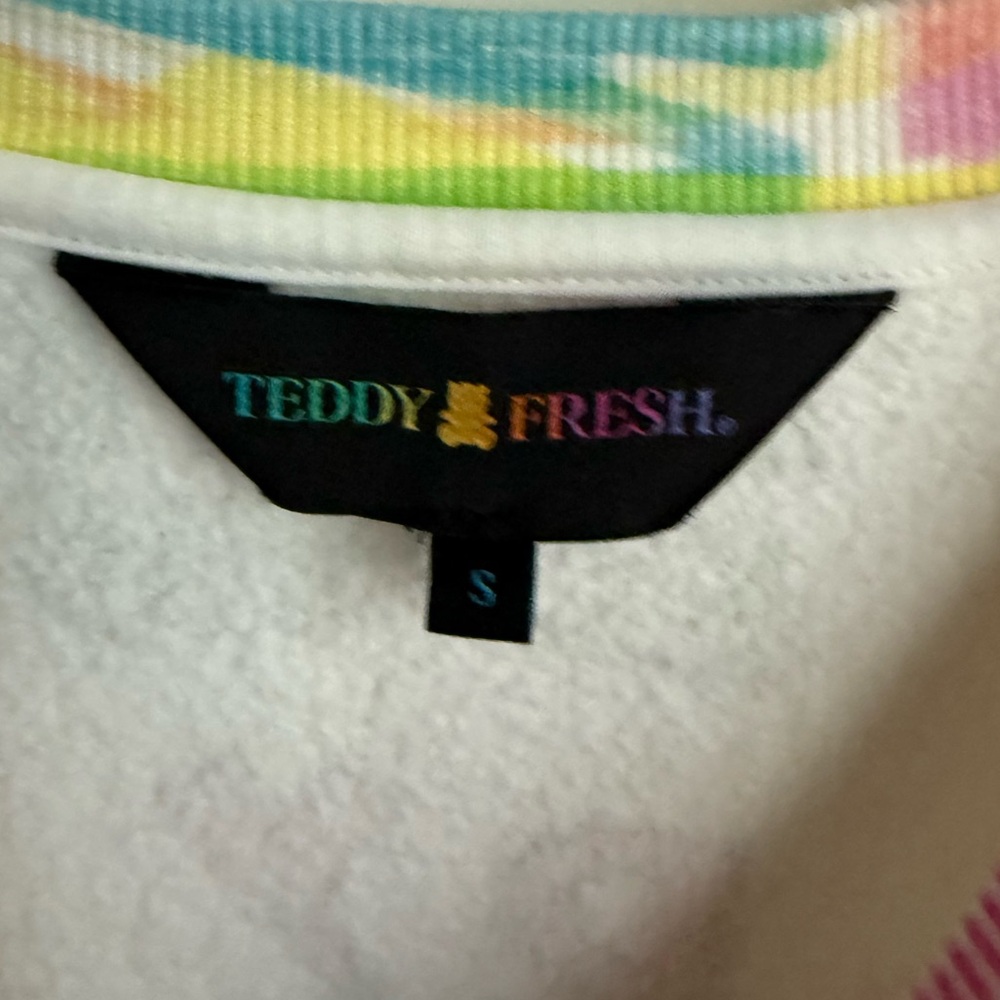 Teddy Fresh Limited Edition “Let It Rain” Graphic Sweatshirt Size Small Kidcore - Picture 5 of 10